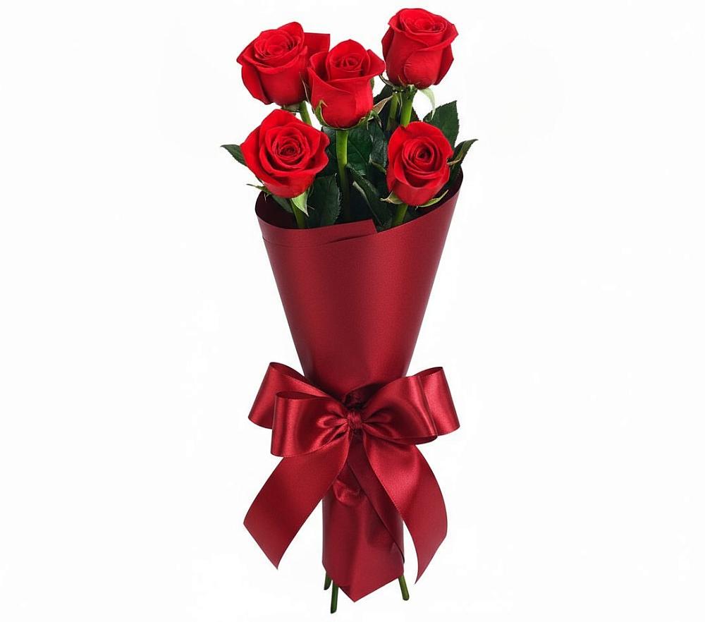 Букет 5 Красных роз Эдлесс Лав в Новоаннинске