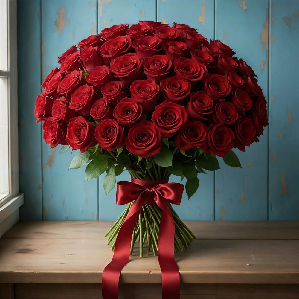 Букет Красные розы Блэк Меджик в Новоаннинске