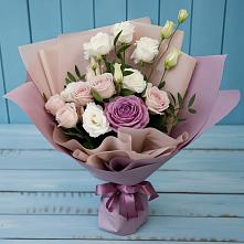 Букет цветов из:  Розы и Лизиантусы #REPLACE_PRED# Новоаннинске