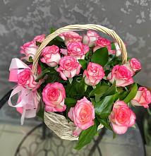 Цветочная композиция из Розы в корзине #REPLACE_PRED# Новоаннинске