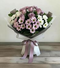 Букет цветов из:  Хризантемы и Розы в Новоаннинске