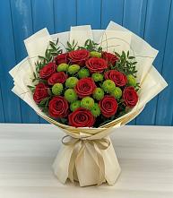 Букет цветов из:  Розы и Хризантемы в Новоаннинске