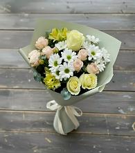 Букет цветов из:  Альстромерии, Розы и Хризантемы в Новоаннинске