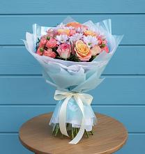 Букет цветов из:  Хризантемы и Розы в Новоаннинске