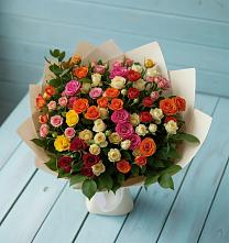Букет Микс из разноцветных кустовых роз #REPLACE_PRED# Новоаннинске